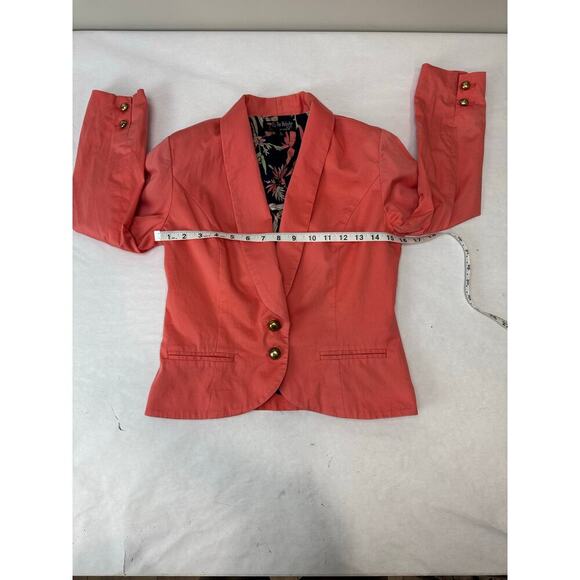 The Webster MIAMI at Target Cinched Blazer Coral Jacket Career Size 4 - Picture 3 of 10